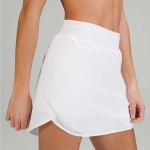 NWT Lululemon Hotty Hot High-Rise Skirt Long in White